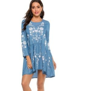 Philosophy Embroidered Chambray Dress